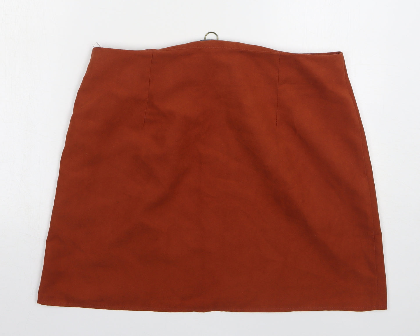 Atmosphere Womens Brown Polyester Mini Skirt Size 16 Zip