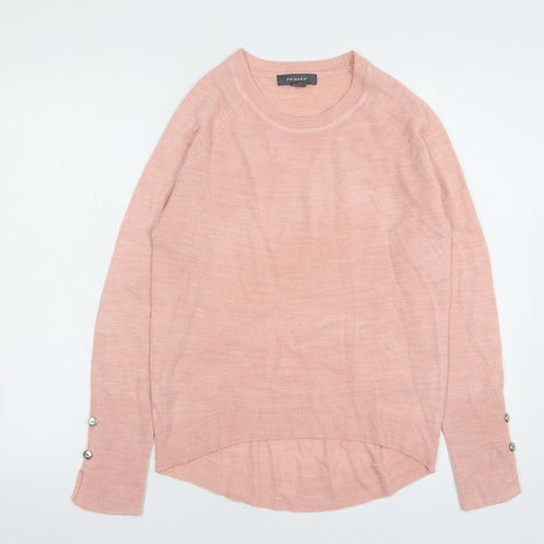 Primark Womens Pink Round Neck Acrylic Pullover Jumper Size 4