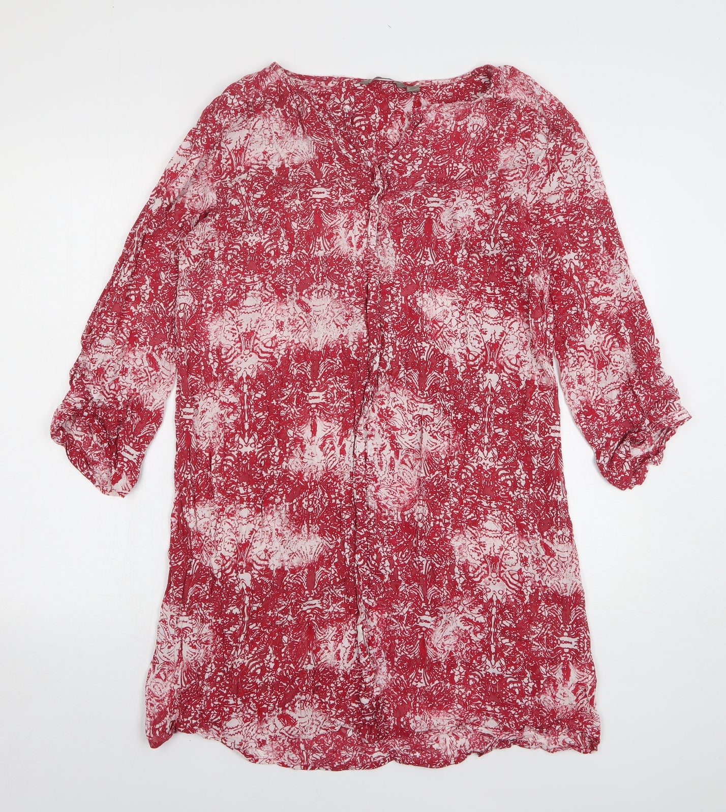 Sandwich Womens Red Floral Viscose Kaftan Size 14 V-Neck