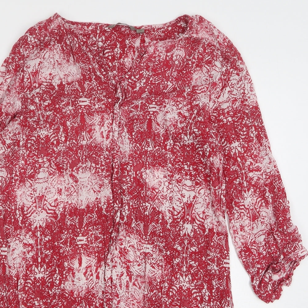 Sandwich Womens Red Floral Viscose Kaftan Size 14 V-Neck