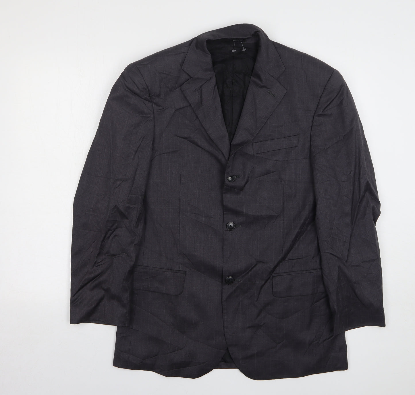 NEXT Mens Grey Check Wool Jacket Suit Jacket Size 36
