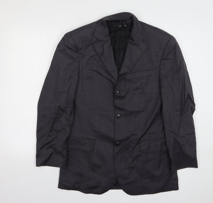 NEXT Mens Grey Check Wool Jacket Suit Jacket Size 36