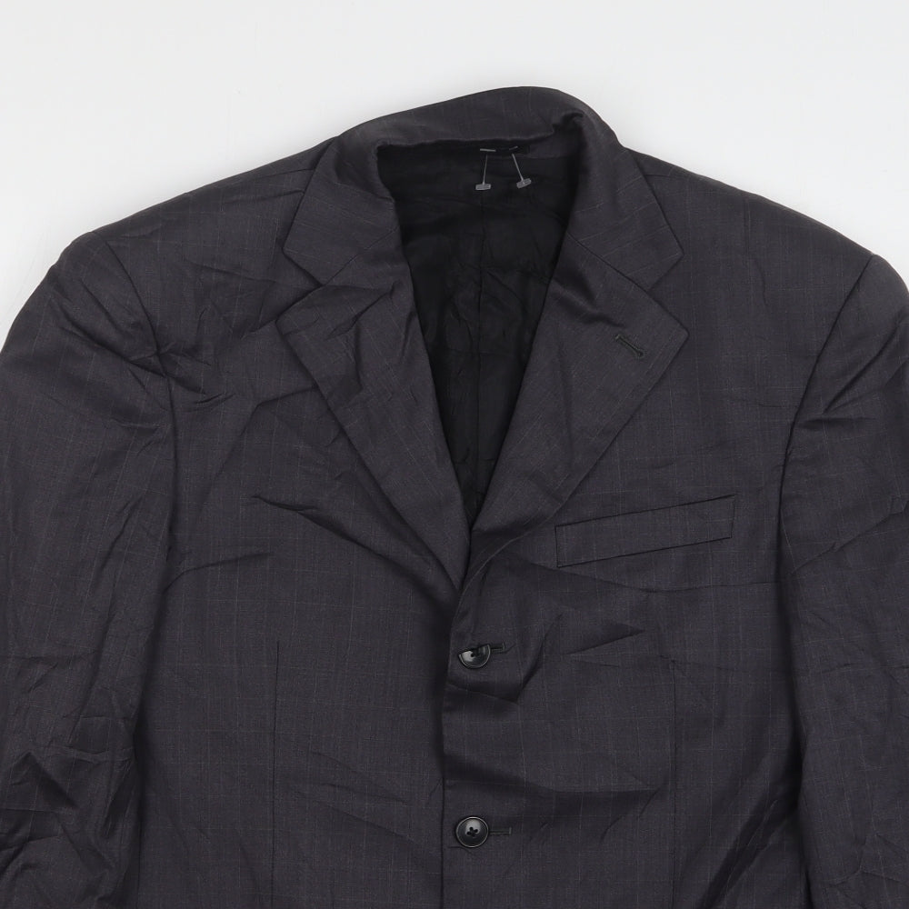 NEXT Mens Grey Check Wool Jacket Suit Jacket Size 36