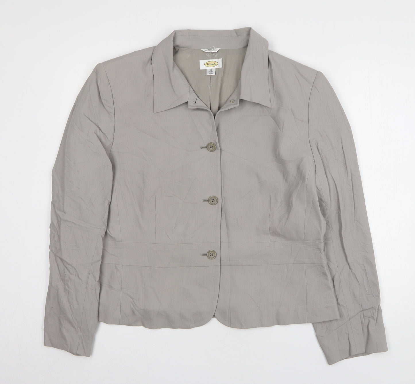 Talbots Womens Grey Wool Jacket Blazer Size 18