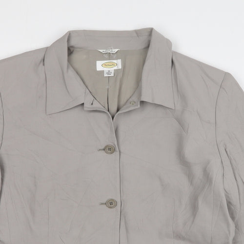 Talbots Womens Grey Wool Jacket Blazer Size 18