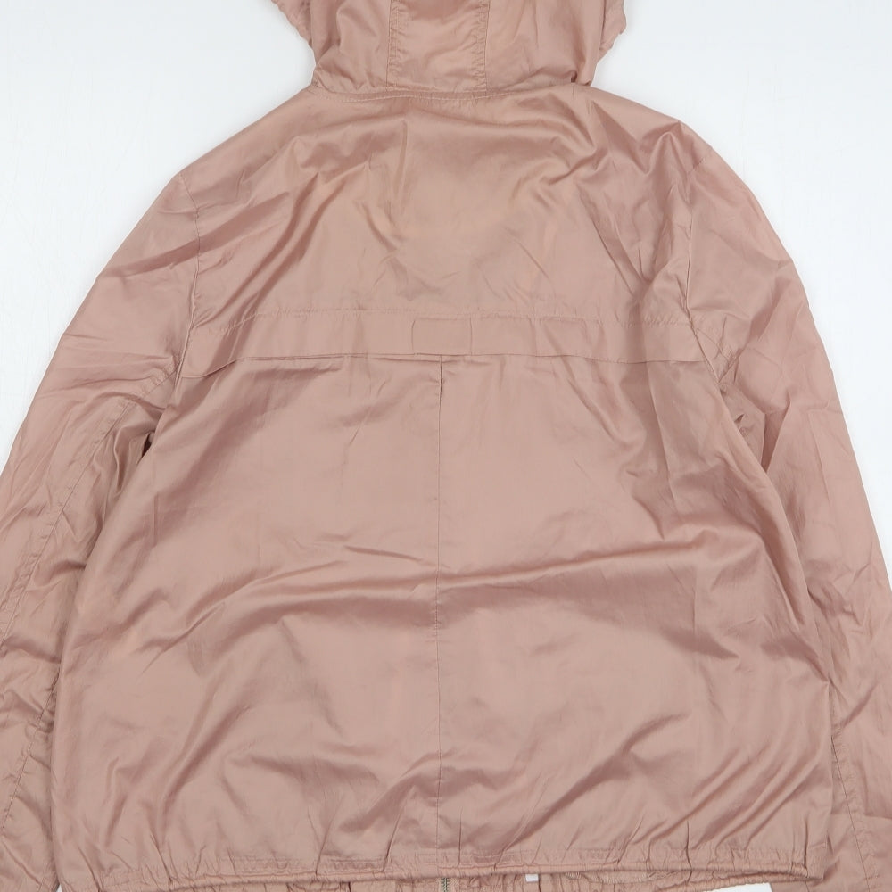 New Look Womens Pink Rain Coat Coat Size 10 Zip