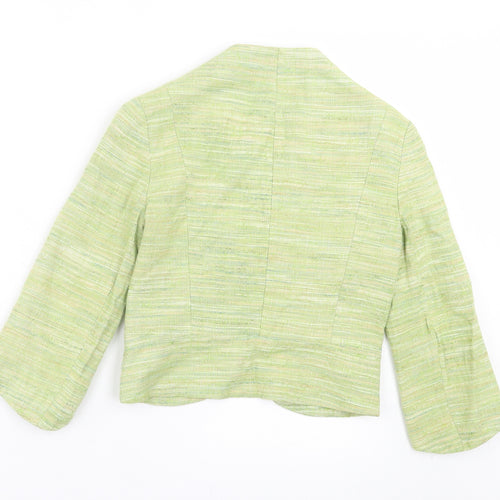 Topshop Womens Green Jacket Size 10 - Pull On
