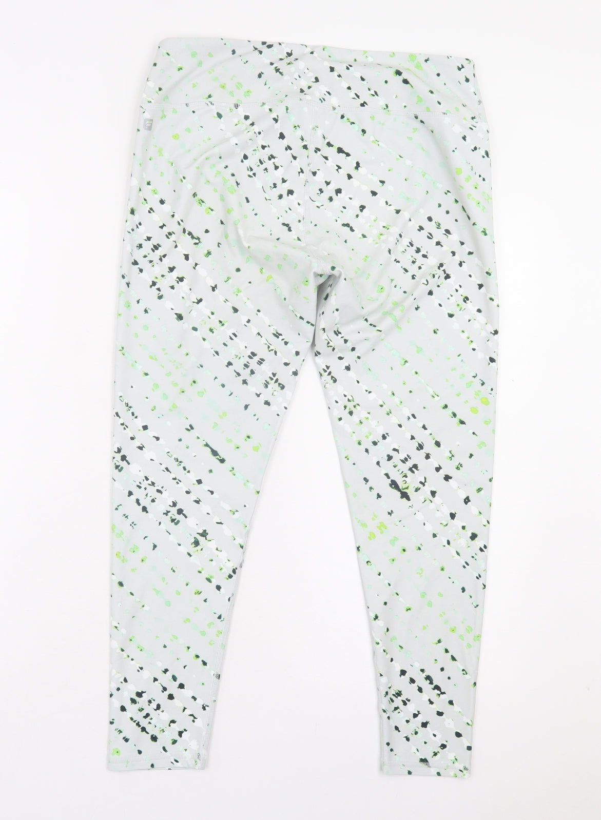 Fabletics Womens Green Geometric Polyester Cropped Leggings Size M L22 in Regular Pullover