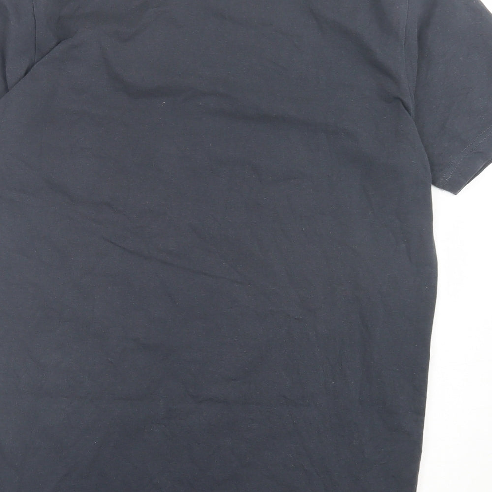 Matinique Mens Grey Cotton T-Shirt Size M V-Neck
