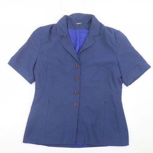Klass Womens Blue Jacket Size 14 Button