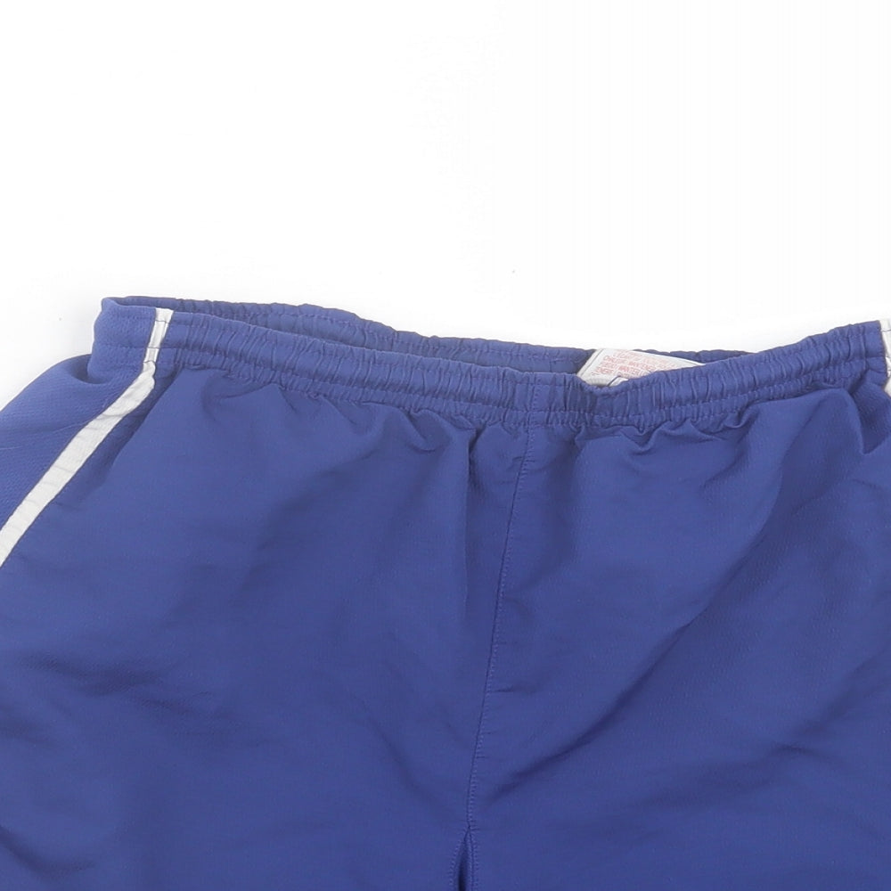 Nike Boys Blue Polyester Sweat Shorts Size 12-13 Years Regular Tie - Manchester United FC