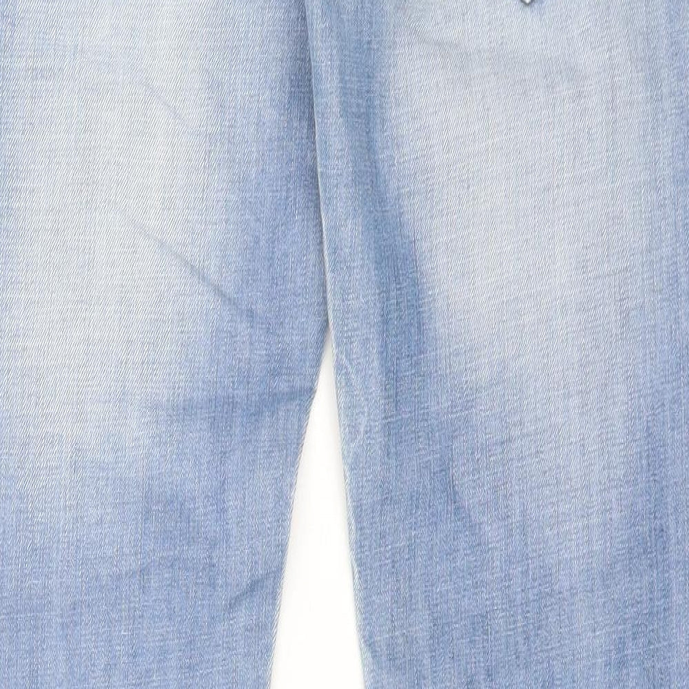 Soul Star Mens Blue Cotton Straight Jeans Size 30 in L34 in Slim Button - Long Leg