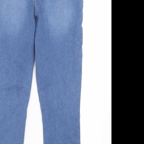 JustFab Womens Blue Cotton Skinny Jeans Size 32 in L26 in Regular Button - Ankle Grazer