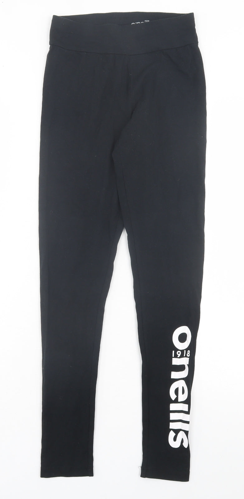 ONeills Girls Black Cotton Capri Trousers Size 13 Years Regular Pullover