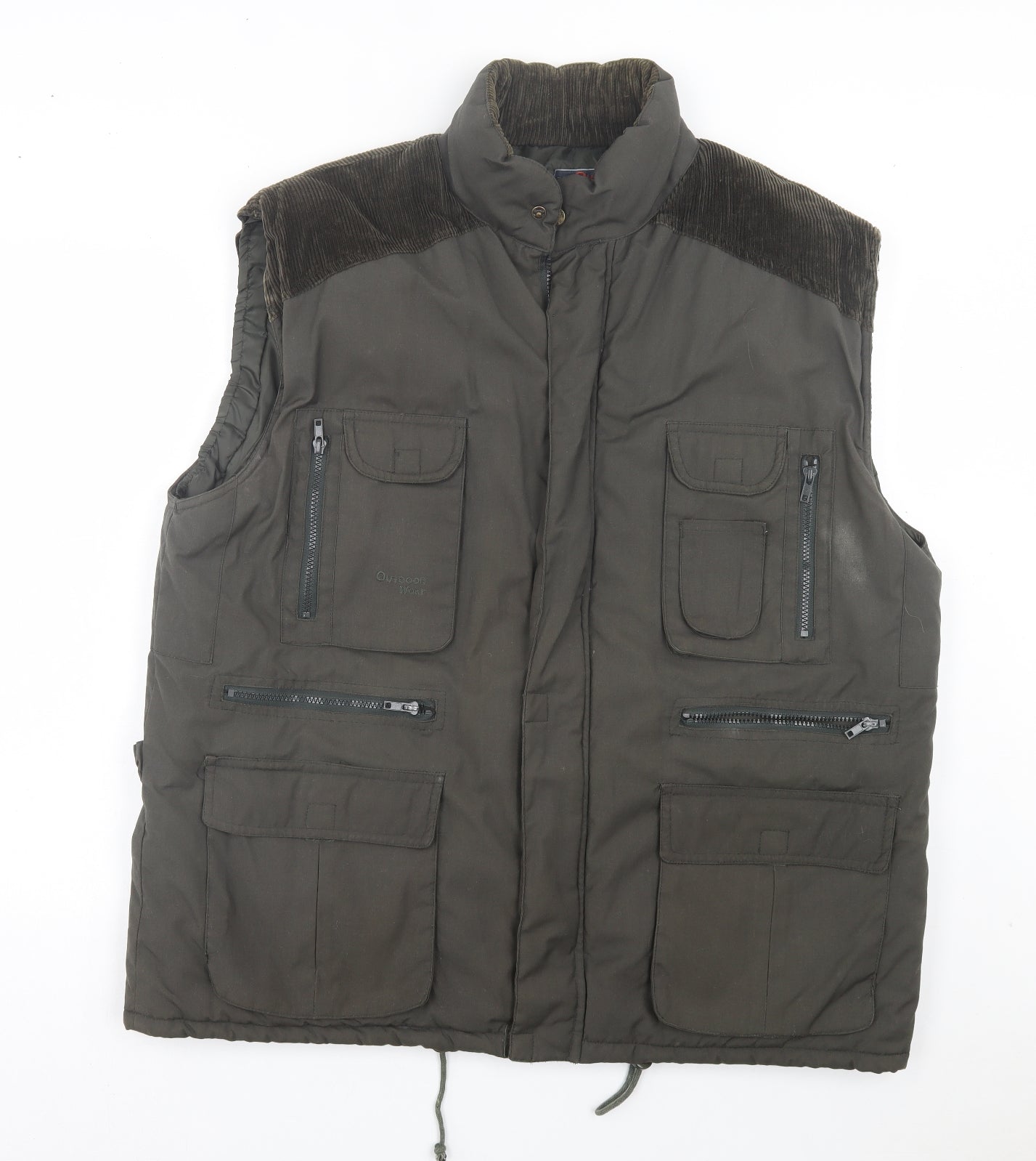Outdoor Wear Mens Green Gilet Jacket Size XL Zip