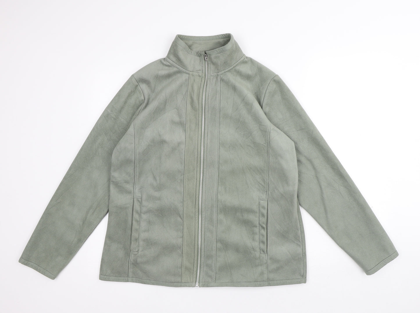 Maine New England Womens Green Jacket Size 16 Zip