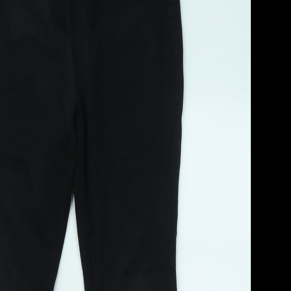 NEXT Womens Black Cotton Jegging Trousers Size 20 L26 in Regular