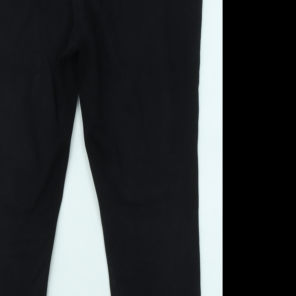 NEXT Womens Black Cotton Jegging Trousers Size 20 L26 in Regular