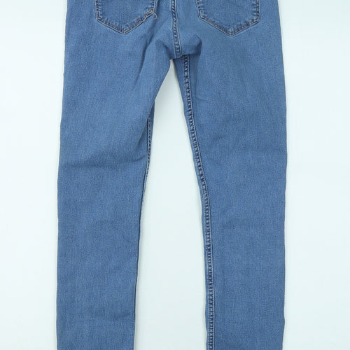 H&M Womens Blue Cotton Skinny Jeans Size 28 in L26 in Regular Zip