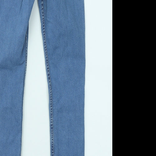 H&M Womens Blue Cotton Skinny Jeans Size 28 in L26 in Regular Zip