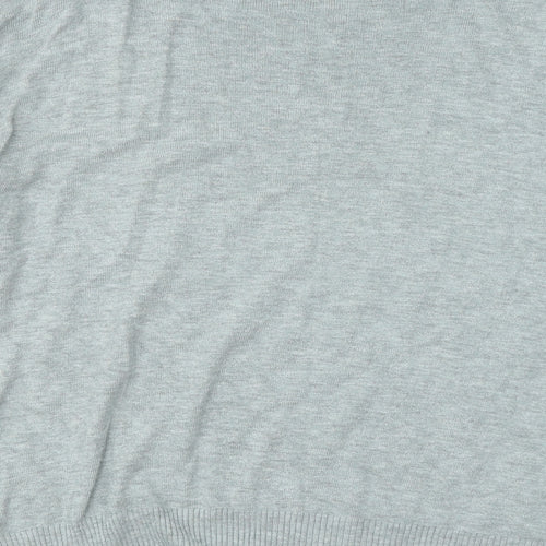 F&F Womens Grey Mock Neck Viscose Pullover Jumper Size 12