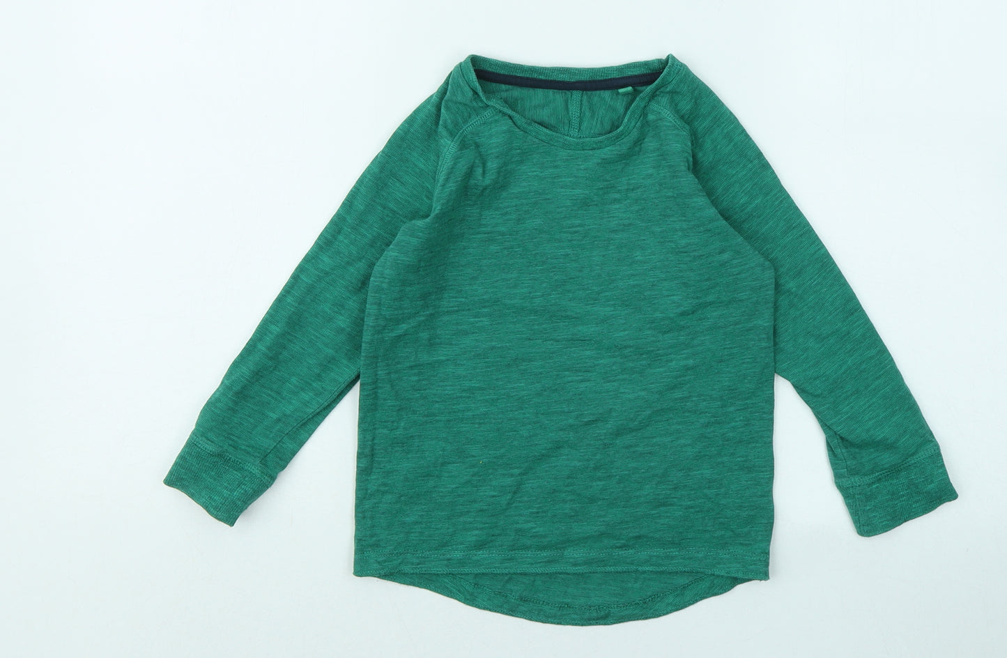 NEXT Boys Green Cotton Basic T-Shirt Size 5-6 Years Round Neck