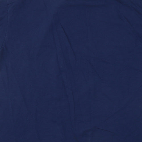 Fruit of the Loom Mens Blue Cotton T-Shirt Size 14 Round Neck - Boost Hockey Academy
