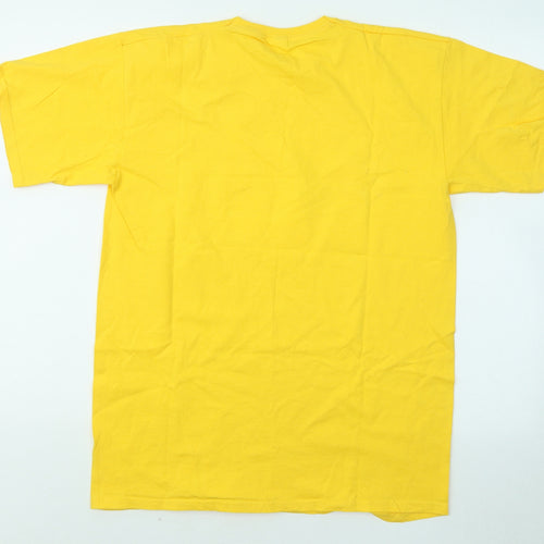 Fruit of the Loom Boys Yellow Cotton Basic T-Shirt Size 14-15 Years Round Neck - Boost Hockey Academy