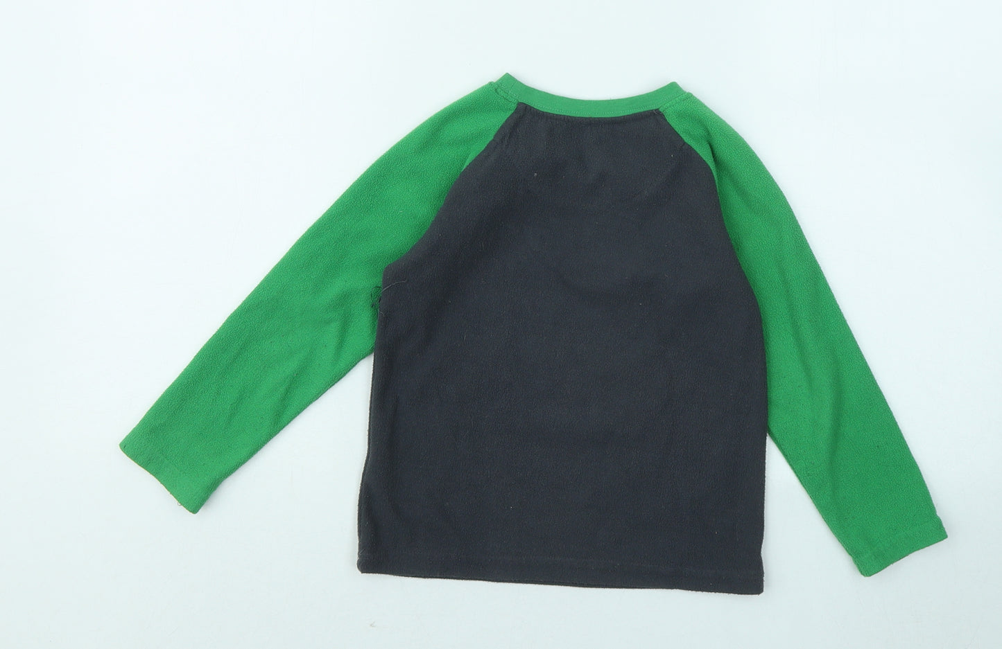 Primark Boys Grey Round Neck Polyester Pullover Jumper Size 4-5 Years - Dinosaur