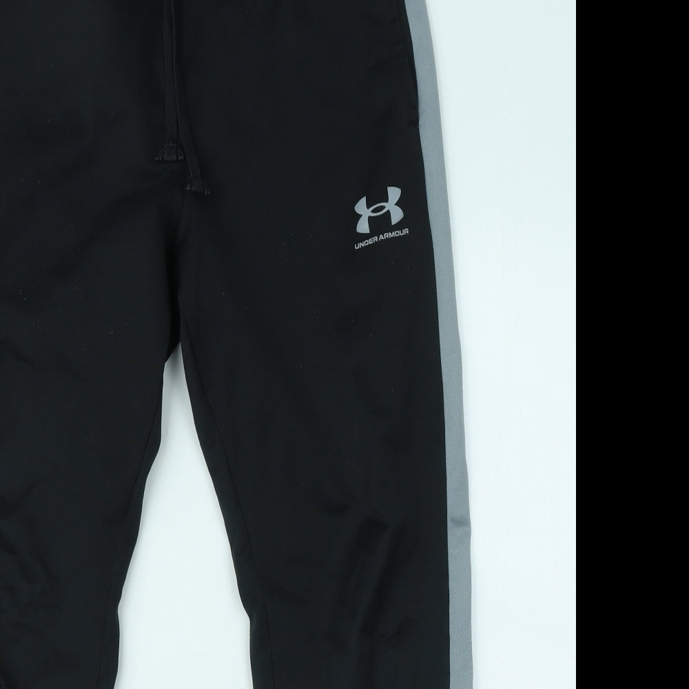 Under armour Boys Black Cotton Jogger Trousers Size XL Regular