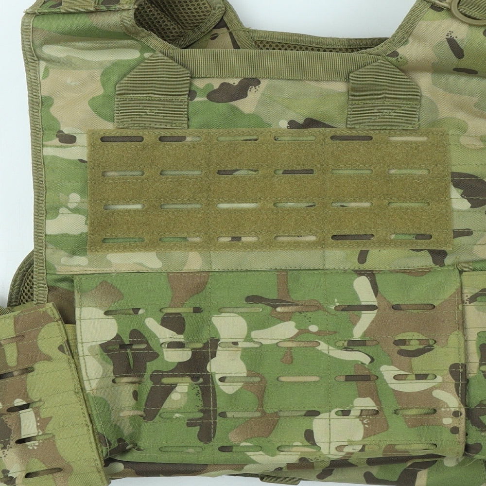 Viper Mens Green Camouflage Cotton T-Shirt Size L Round Neck - Tactical Plate Carrier Vest