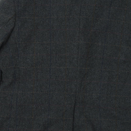 Primark Mens Grey Plaid Polyester Jacket Suit Jacket Size L