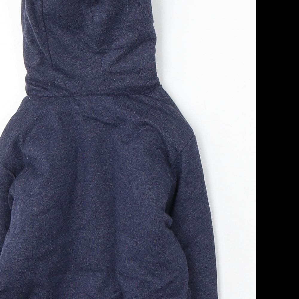 Dunnes Stores Boys Blue Cotton Pullover Jumper Size 6-9 Months Snap