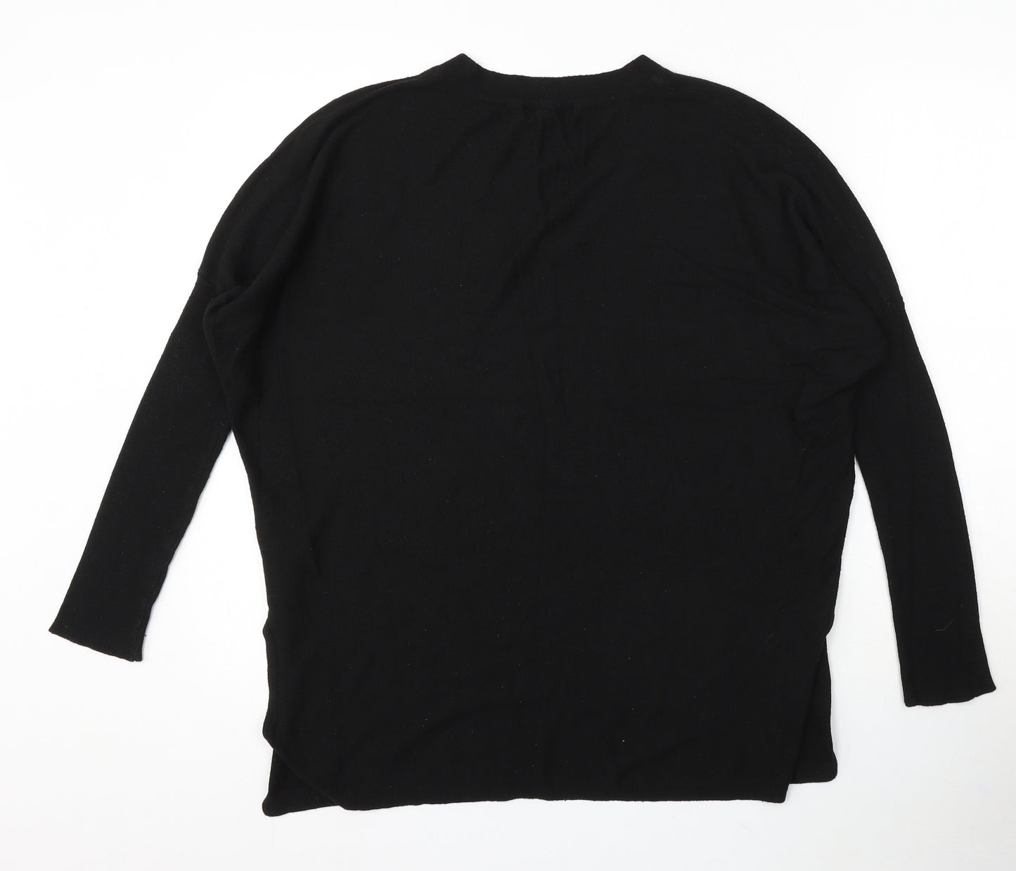 Atmosphere Womens Black V-Neck Acrylic Pullover Jumper Size 10