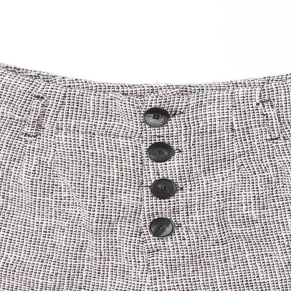 Zara Womens Multicoloured Geometric Viscose Sailor Shorts Size S L4 in Regular Button