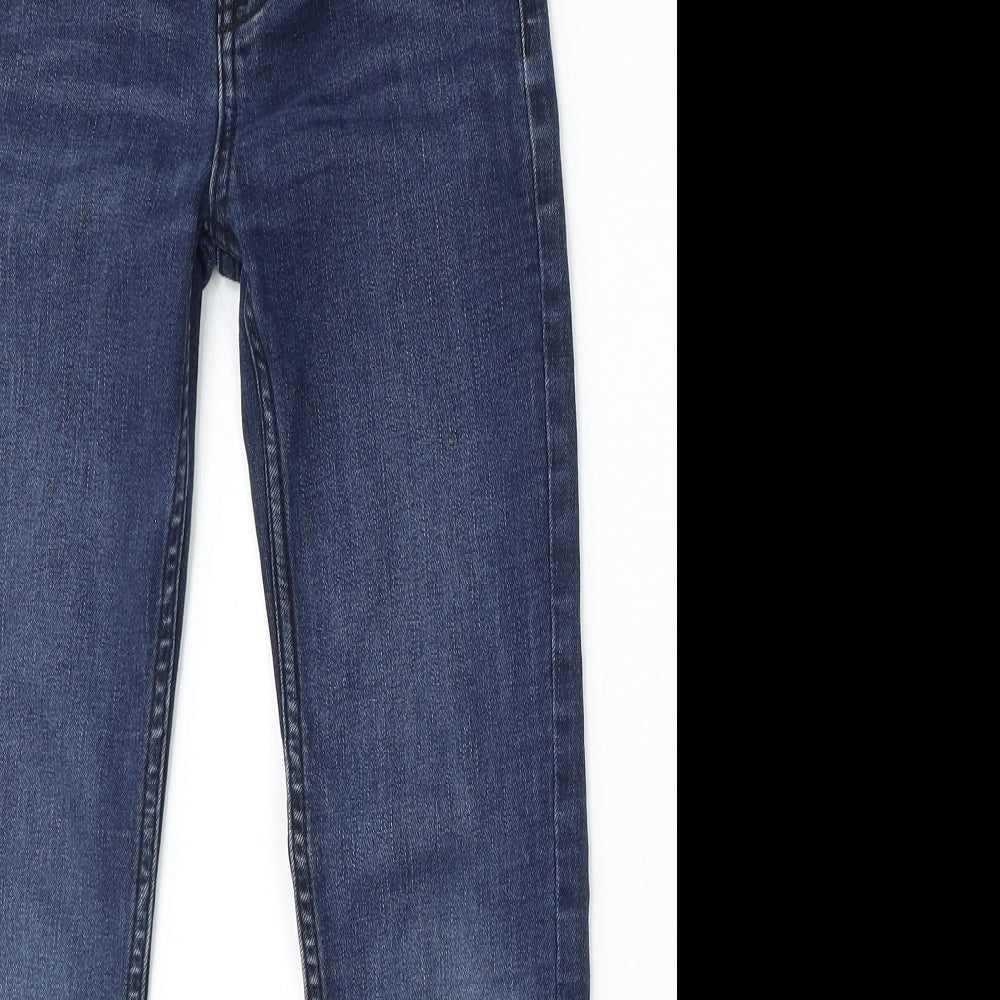 TU Boys Blue Cotton Straight Jeans Size 9 Years Regular Button