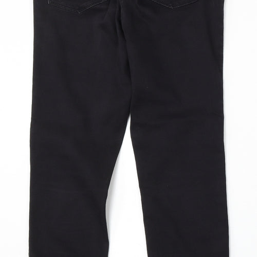 Papaya Womens Black Cotton Skinny Jeans Size 10 L28 in Regular Button