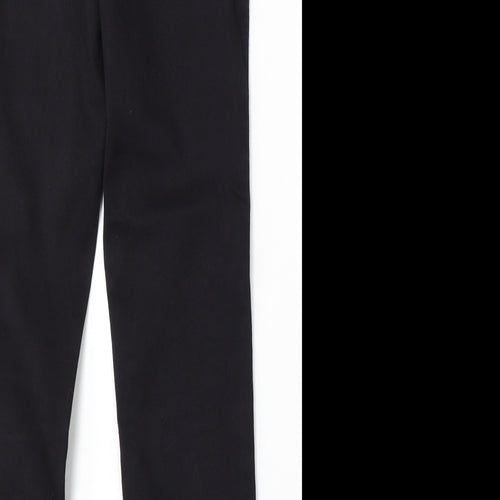 Papaya Womens Black Cotton Skinny Jeans Size 10 L28 in Regular Button
