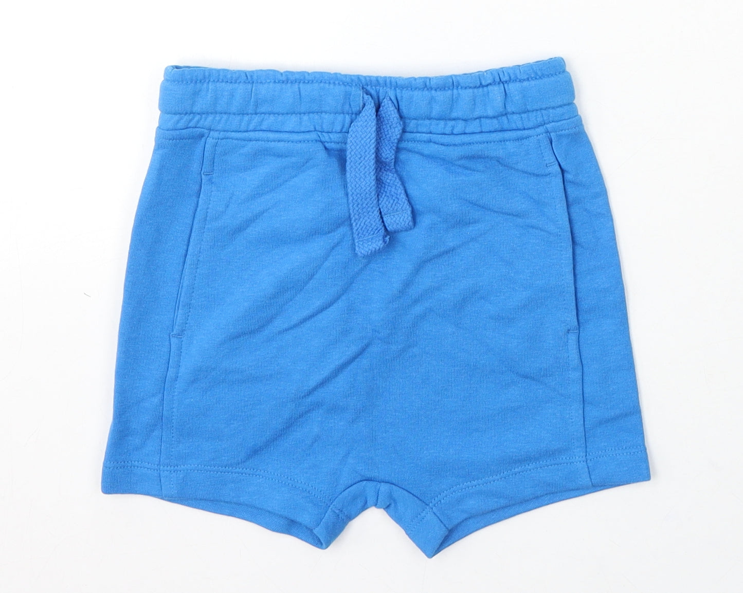 George Boys Blue Cotton Sweat Shorts Size 2-3 Years Regular Drawstring