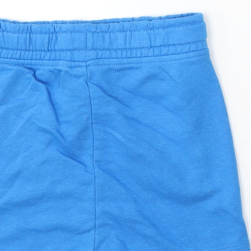 George Boys Blue Cotton Sweat Shorts Size 2-3 Years Regular Drawstring