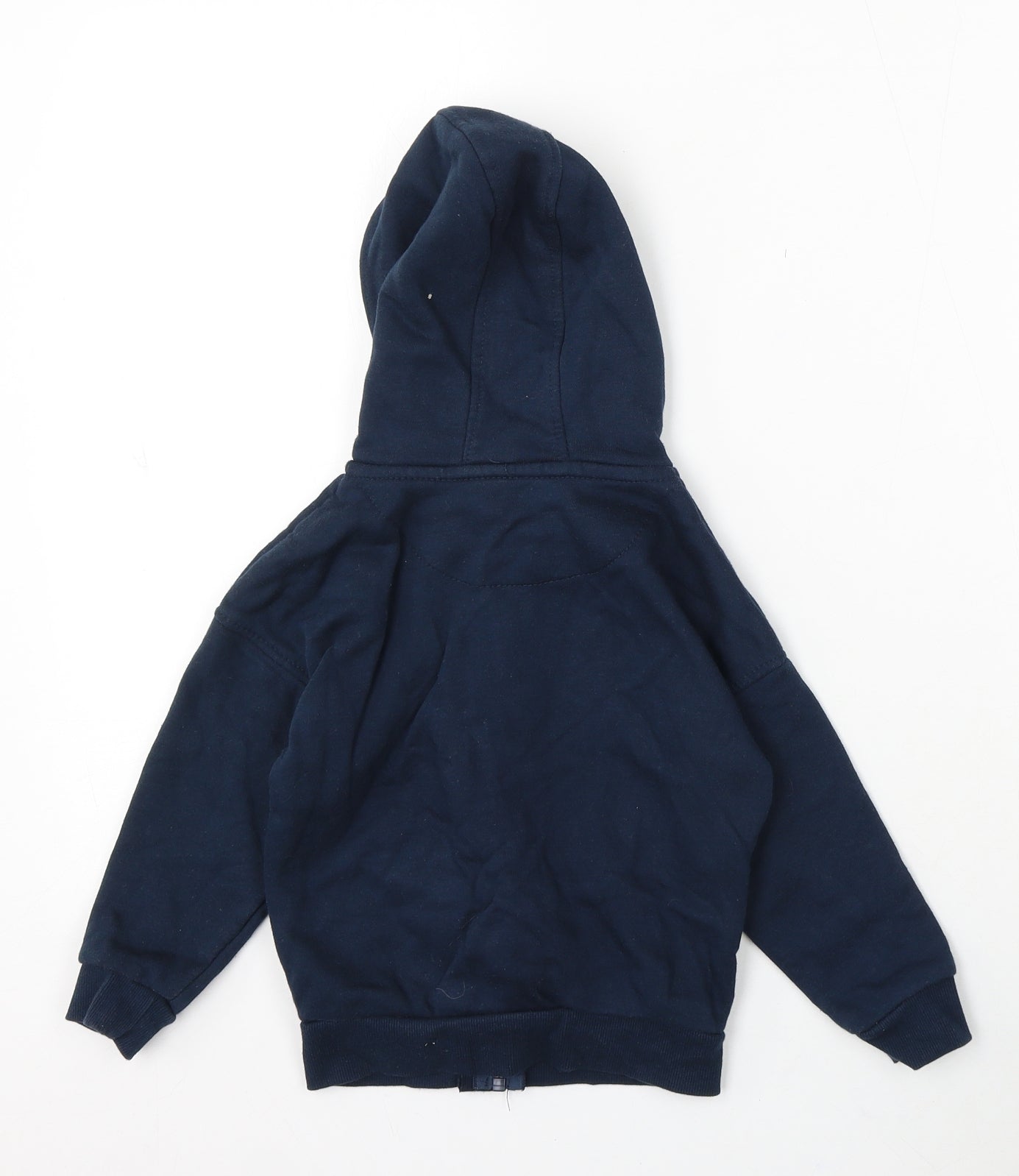 Primark Boys Blue Cotton Full Zip Hoodie Size 3-4 Years Zip