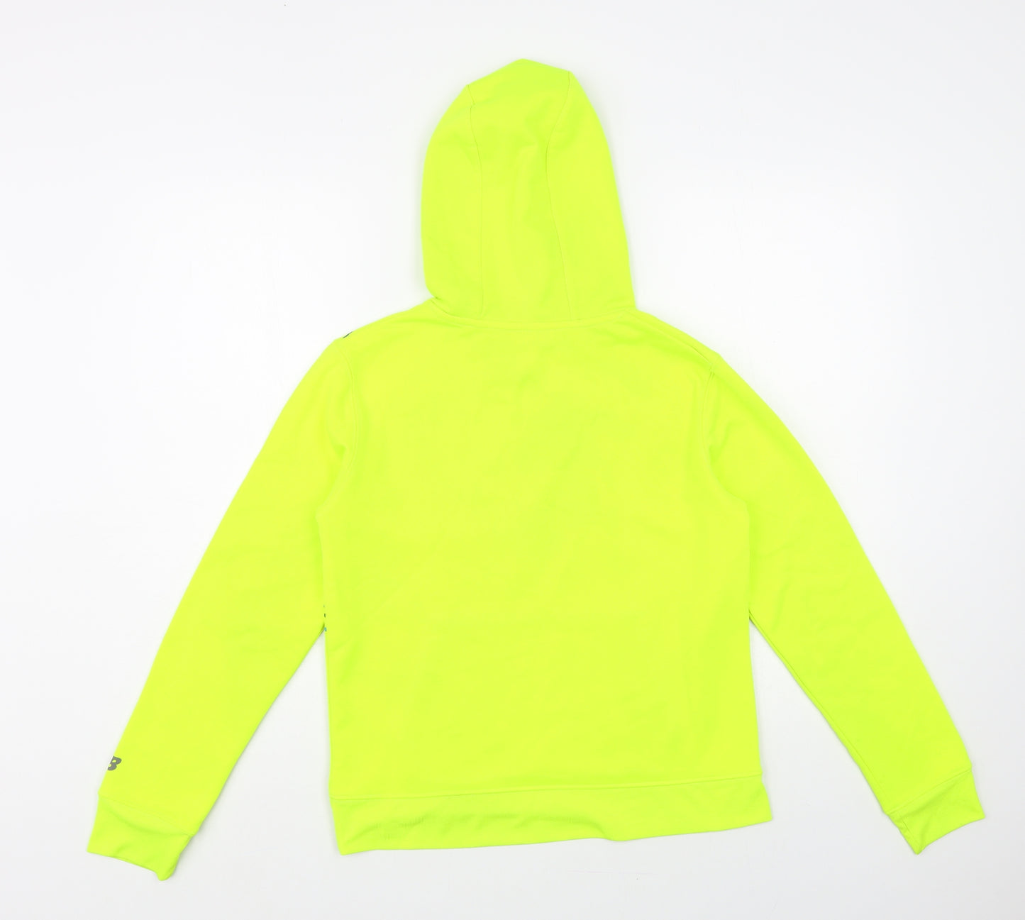 New Balance Girls Green Striped Polyester Pullover Hoodie Size 14 Years Pullover - Neon