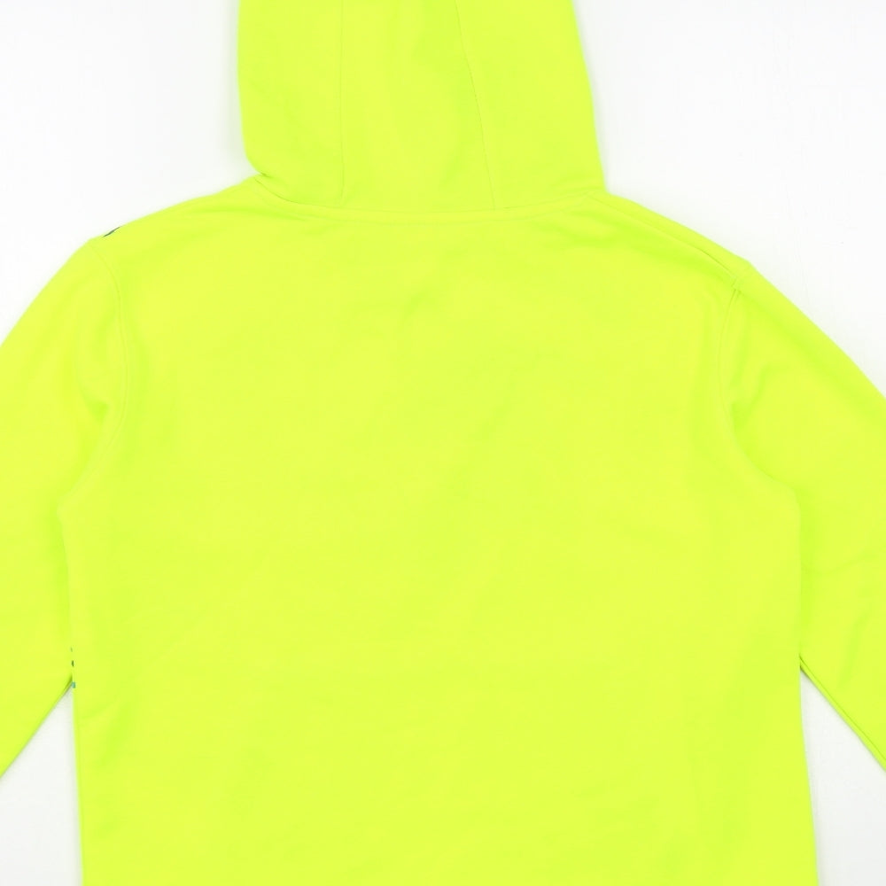 New Balance Girls Green Striped Polyester Pullover Hoodie Size 14 Years Pullover - Neon