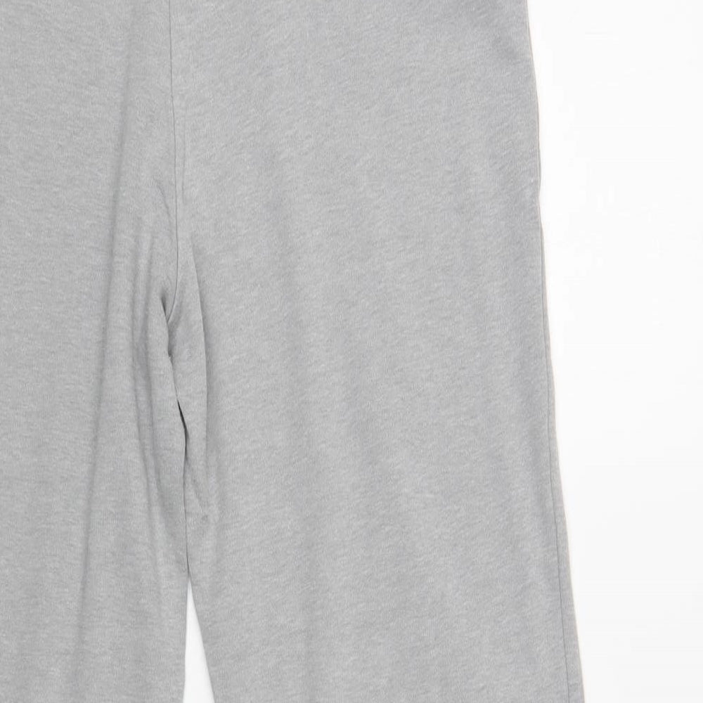 Marks and Spencer Womens Grey Cotton Jogger Trousers Size 12 L27 in Regular