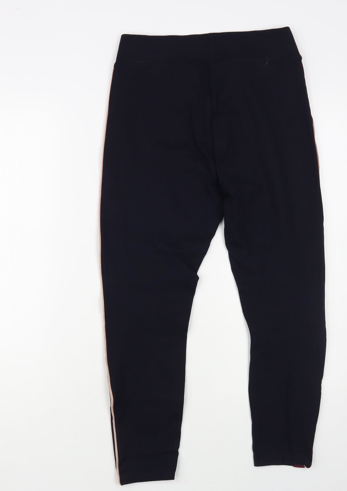 Marks and Spencer Womens Blue Viscose Jogger Leggings Size 12 L25 in - Side Stripe