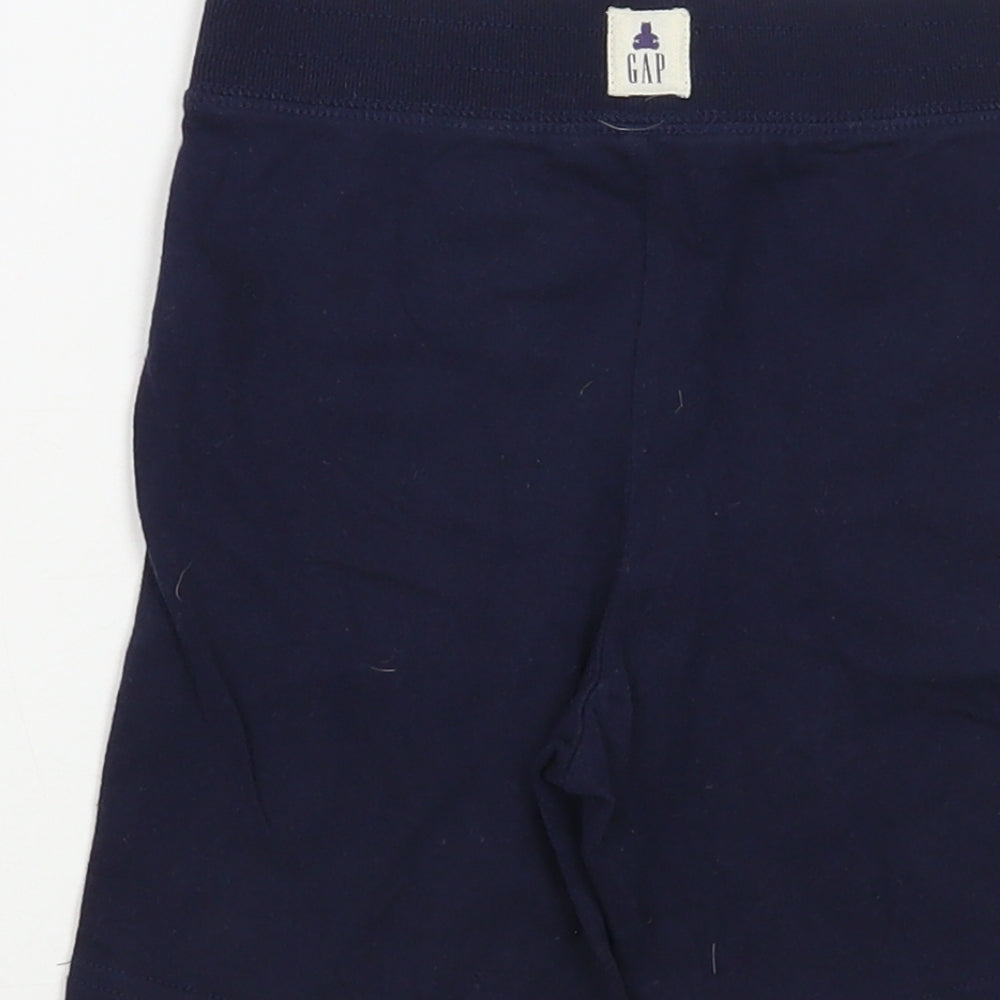 Gap Boys Blue Cotton Sweat Shorts Size 2 Years Regular Drawstring