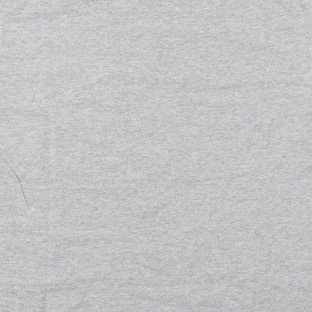 Port And Company Mens Grey Cotton T-Shirt Size M Crew Neck - USA Flag
