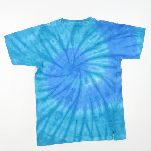 RastaPasta Girls Blue Geometric Cotton Pullover T-Shirt Size 14-15 Years Crew Neck Pullover - Antigua Tie Dye