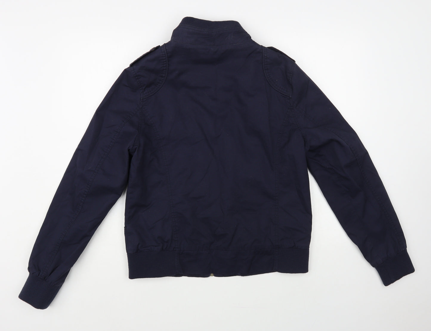 Dunnes Stores Womens Blue Bomber Jacket Jacket Size 16 Zip