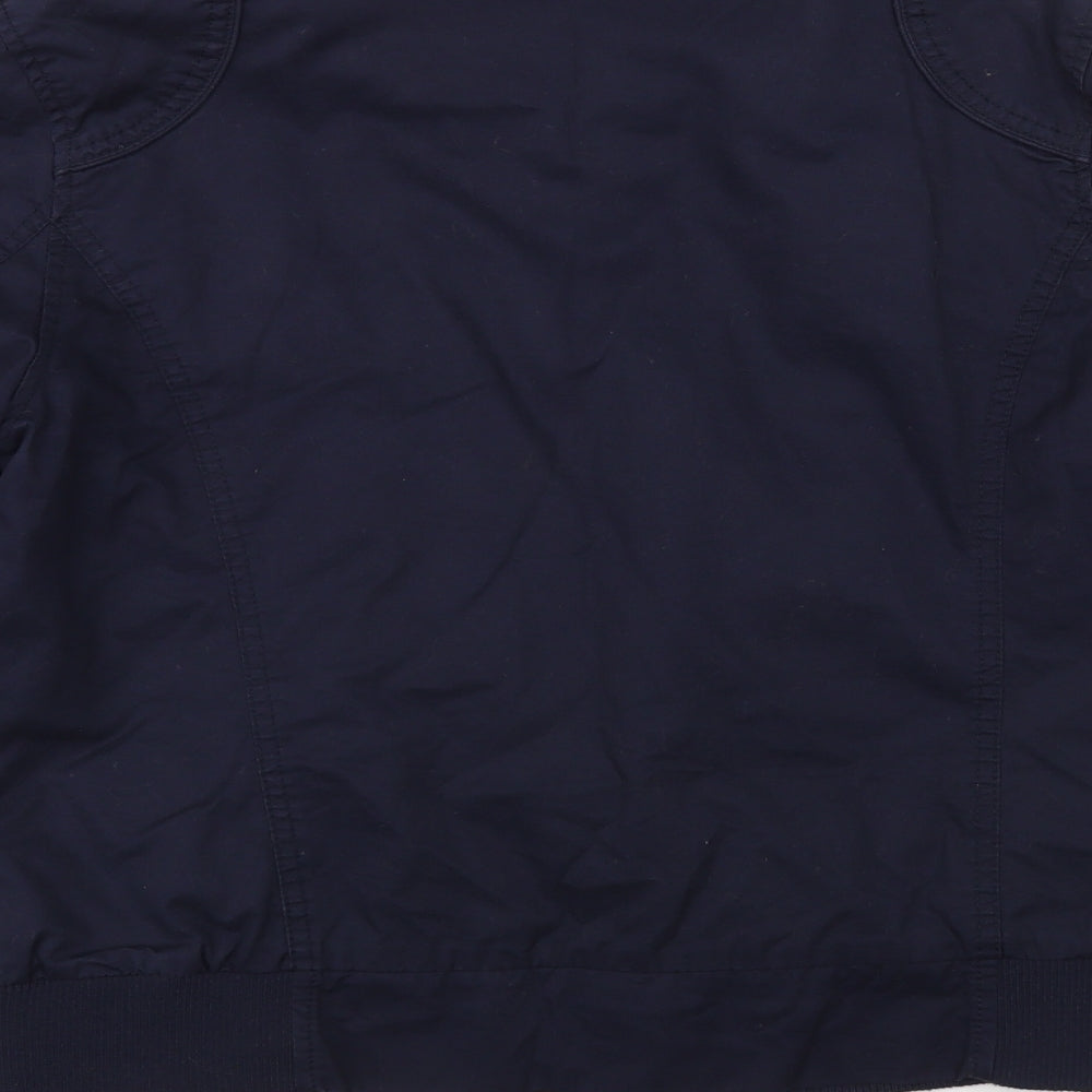 Dunnes Stores Womens Blue Bomber Jacket Jacket Size 16 Zip